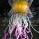 Decor for the Aquarium "Medusa", silicone, with a neon effect, 6.5 x 6.5 x 11.5 cm, violeto 71088