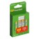Charger GP E211 + 4 AA/AAA 2100/800 MAh, white batteries