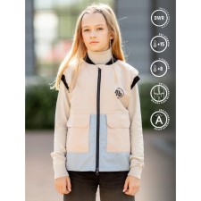 Vest for a girl, height 152 cm, gray-blue color