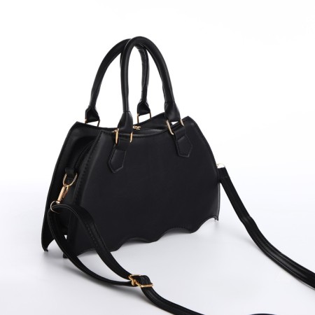 Youth bag with zipper, black color-3
