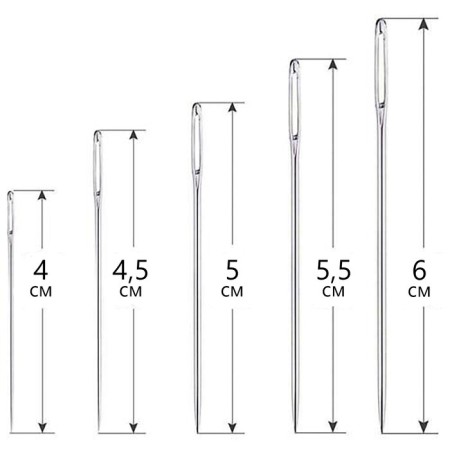 Embroidery needles “Assorted”, D = 0.85 / 1.05 / 1.25 mm, 4 - 6 cm, 25 pcs-2