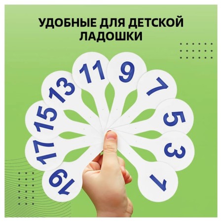 Набор касс "Веер" 3 штуки гласные + согласные буквы и цифры-7