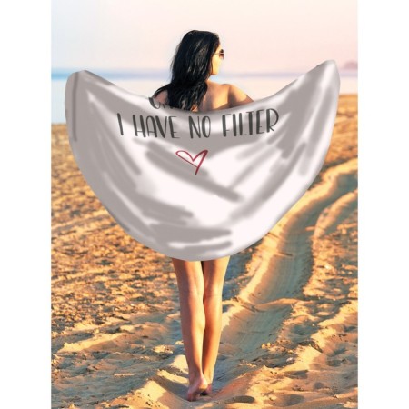Pareo and beach rug "Without filters", D = 150 cm