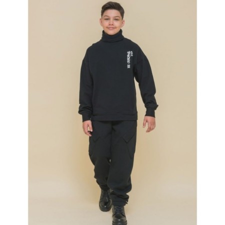Jumper for boys, height 146 cm, black color-2