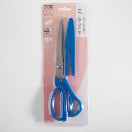 Scissors are universal, mowed blade, in scabbard, 9 ", 23 cm, color mix-4