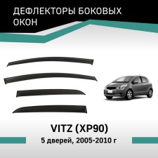 Defly window deflectors for Toyota Vitz (XP90), 2005-2010, 5 doors