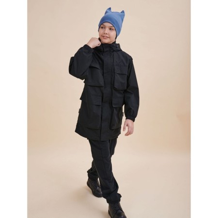 Windbreaker for boys, height 140 cm, black color-10
