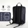 City backpack on a zipper, 2 pockets, with USB, blue color