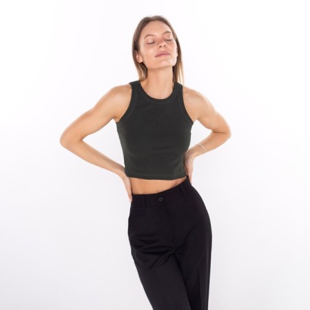 Top female, dark green color, size 44 (m)-1