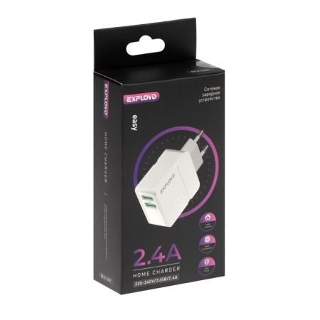 EXPLOYD EX-Z-1431, 2 USB, 2.4 A, white network-4