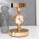 Summary Metal for 1 candle "White Marble Ball in the field" Gold 18.5x12x12 cm