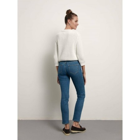 Women's jeans with a high landing CONTE Elegant Slim, size XL, color authentic blue-3