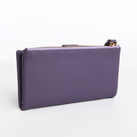 Women's wallet on the button, purple color-1