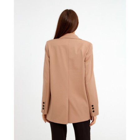 Jacket female single -breasted mist size 48, beige color-3