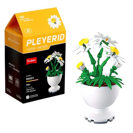 Designer "Flowers in a pot", 6 species, mix-3
