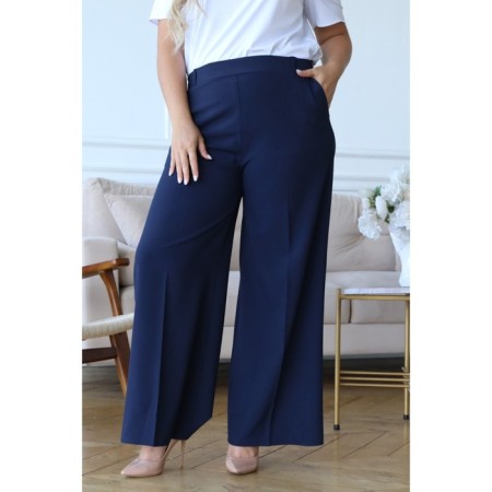 Female trousers, size 46, blue color-3