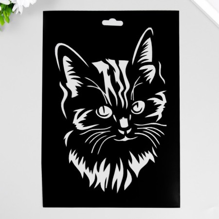 Plastic stencil "Cat" 20x28.5cm