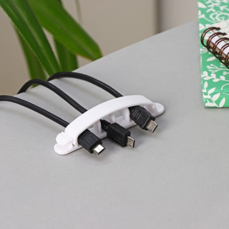 Clamps for wires, 3 pcs, white color