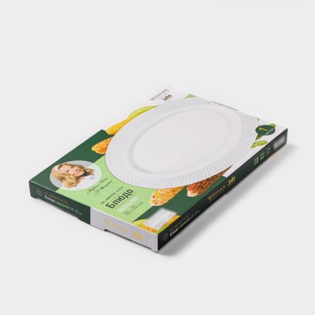 Porcelain oval Wilmax "Julia Vysotskaya", 36 × 25.5 cm, white color-5