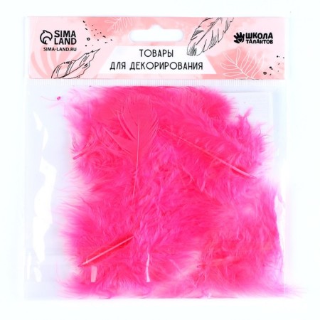A set of feathers for decor 10 pcs., Size 1 pc. -10 × 2 cm, the color is light pink-1