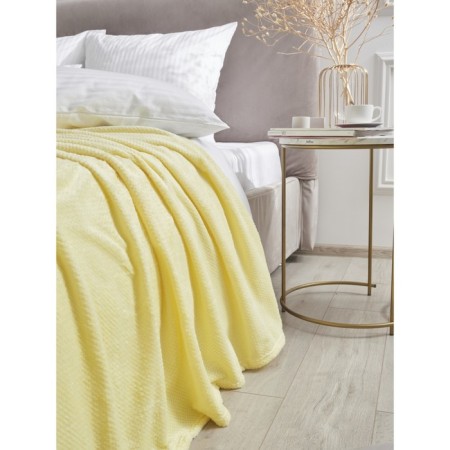 Mimosa plaid, size 200x220 cm, honeycomb, yellow-9