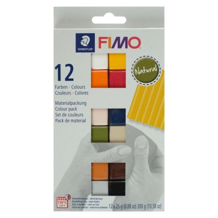 A set of plastic - polymer clay, Soft "natural colors", 12 colors of 25 g
