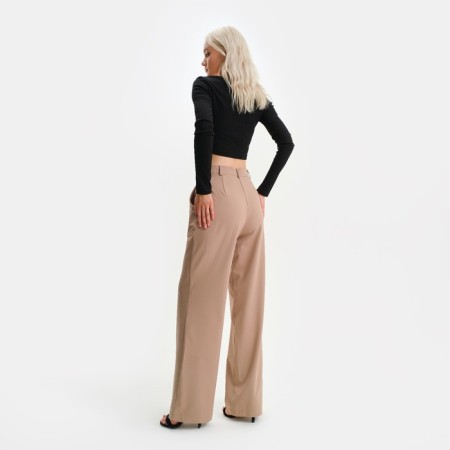 Women's straight pants MIST R.48, beige-1
