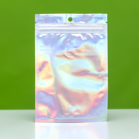 ZIP-Lock Pat package, Iridist, with a continuous window, flat, euro-slopes 10 x 15 cm-2