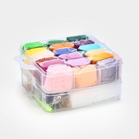 A set of felting from wool in a container, 36 colors-3