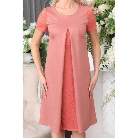 Female dress, size 48, peach color-10