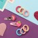 Caramel hair set (10 elastic bands 1.5 cm, 2 invisibility 3.5 cm) strawberries, pink