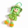 Soft toy "Doll", in a chintz dress, with tails, color mix