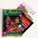 Cross -stitch on the black canvas "Multi -colored cat", a set for creativity, 25 x 25 cm