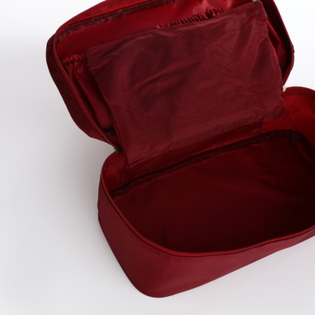 Cosmetic bag with lightning, burgundy color-3