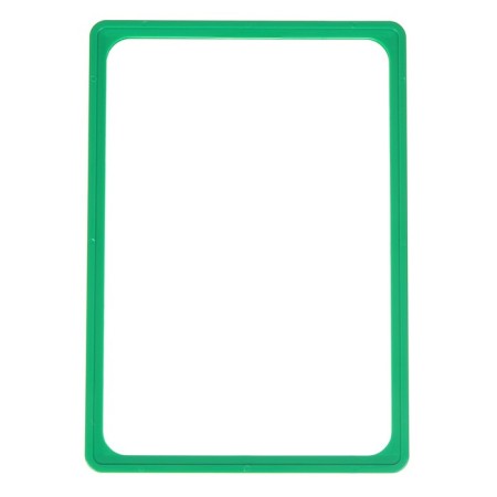 Frame made of impact -resistant plastic with rounded A4 angles, without tread, green color-1