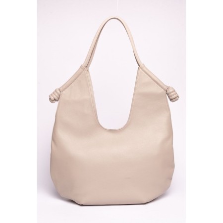 Sobo bag female, genuine leather, ludor beige, 45x12x26 cm