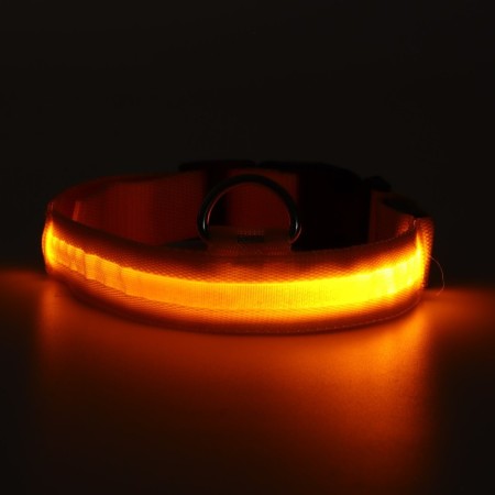 Collar with backlight size XL, Osh 52-60 x 2.5 cm, 3 glow modes yellow-10