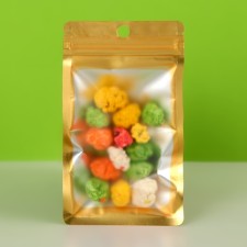 SIP-Lock package with a window, with euroslot, gold, 13.5 x7.5 cm