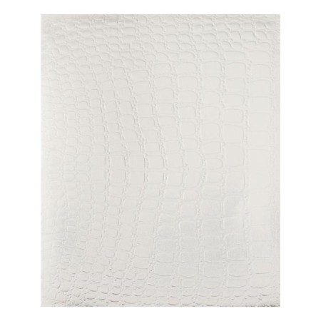 Notebook 96 sheets in the Croco cage, boumvinyl Metallic, embossing, offset block, silver