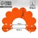 Soft collar for animals Fright, orange cent, size L