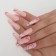 Pavers "Grace", 12 pcs, with adhesive plates, ballerina shape, beige/pink color