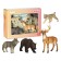 Set of forest animals Konik: bear, deer, lynx, wolf