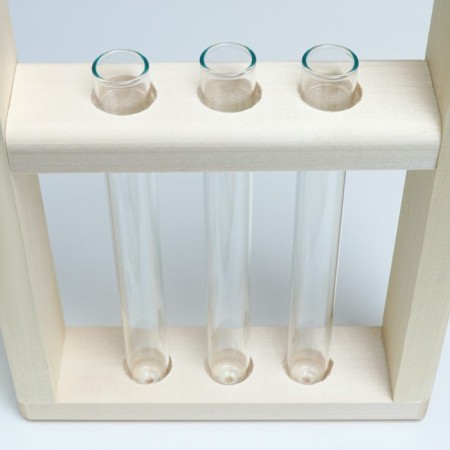 Wooden Kashpo 46 × 15 × 4 cm with 3 flasks 15 cm "Extra frame", we give the handle beautifully-2