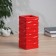 VAZ Coramics Table "Thiago" stripes, 19x9 cm, red