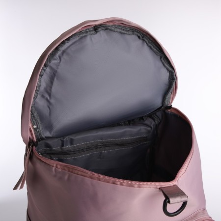 A backpack-samka with a zipper, 4 outer pockets, shoe detachment, pink color-5