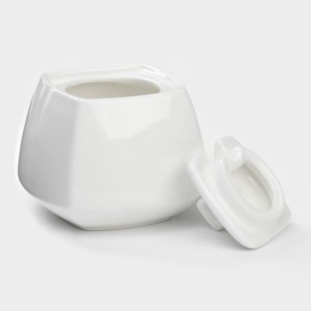 Porcelain sugar tower with a Wilmax ilona lid, 340 ml, white color-3