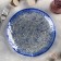 Black lunch plate Magistro "Blue Diamond", D = 24.5 cm, blue color
