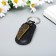 Metal keychain, leatherette "wing" 9x4 cm