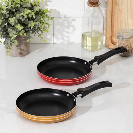 Leroy pan, d = 16 cm, plastic handle, anti -stick coating, mix color-4