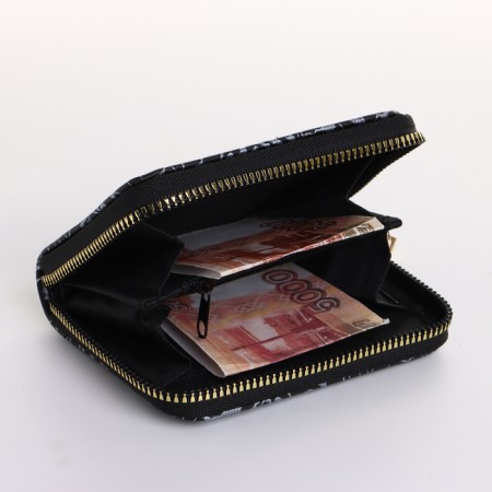 Women's wallet with lightning, black color-4